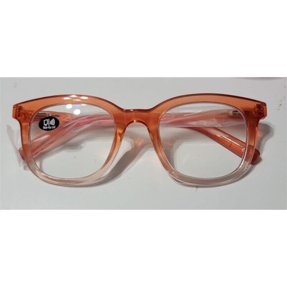EyeKepper Orange & Clear 1.25 Thick Frame Anti Blue Light Reading Glasses 113458 - Picture 1 of 3